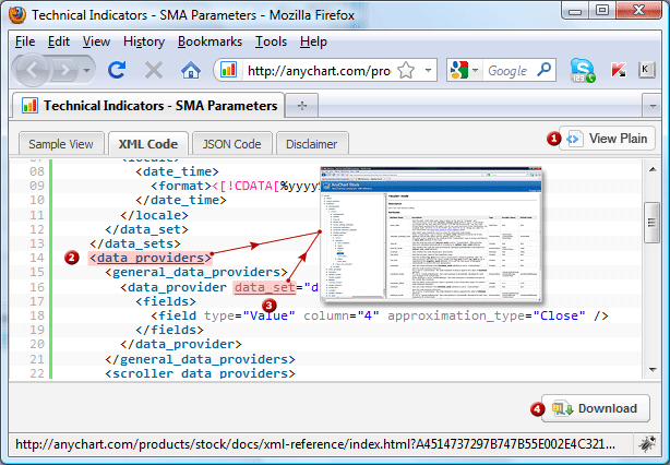 XML Code Tab Screenshot